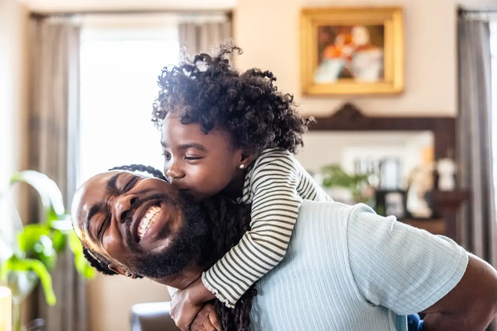 A family at home in Orange County