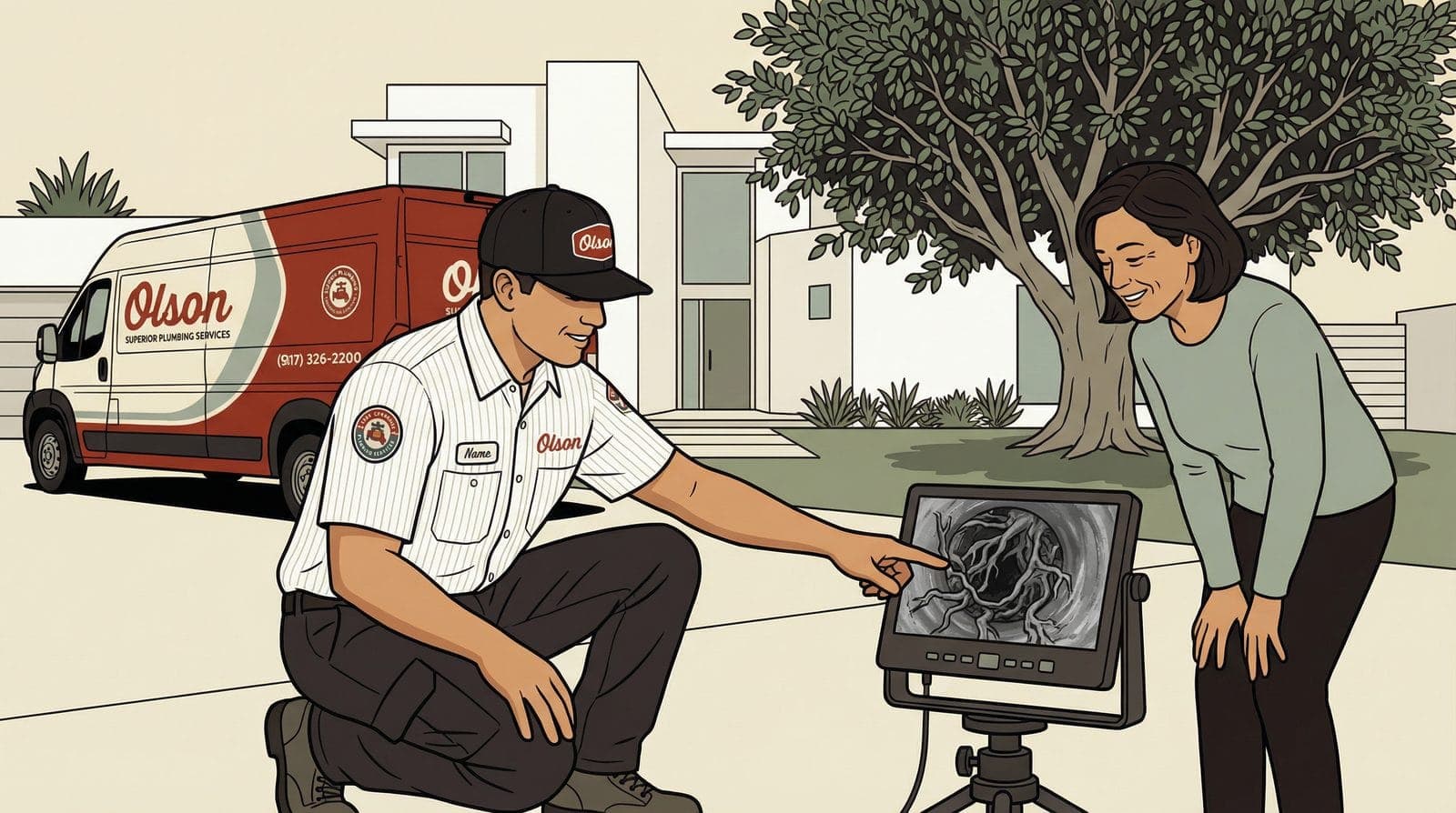 Tree roots in your sewer line: the #1 cause of main line problems in Orange County